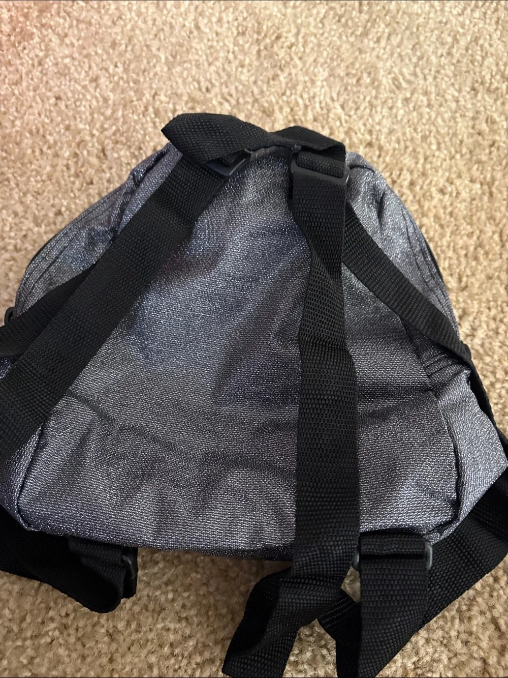 Vans Silver-Gray Mini Backpack with Front Pocket